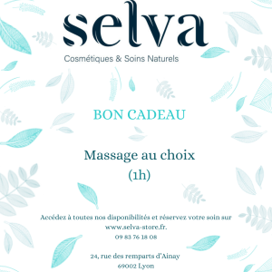 Bon cadeau massage au choix 1h