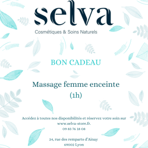 Bon cadeau massage femme enceinte 1h.