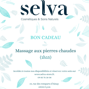 Bon cadeau massage aux pierres chaudes 1h15