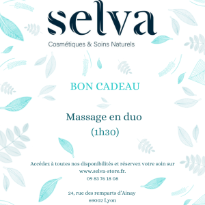 Bon cadeau massage duo 1h30