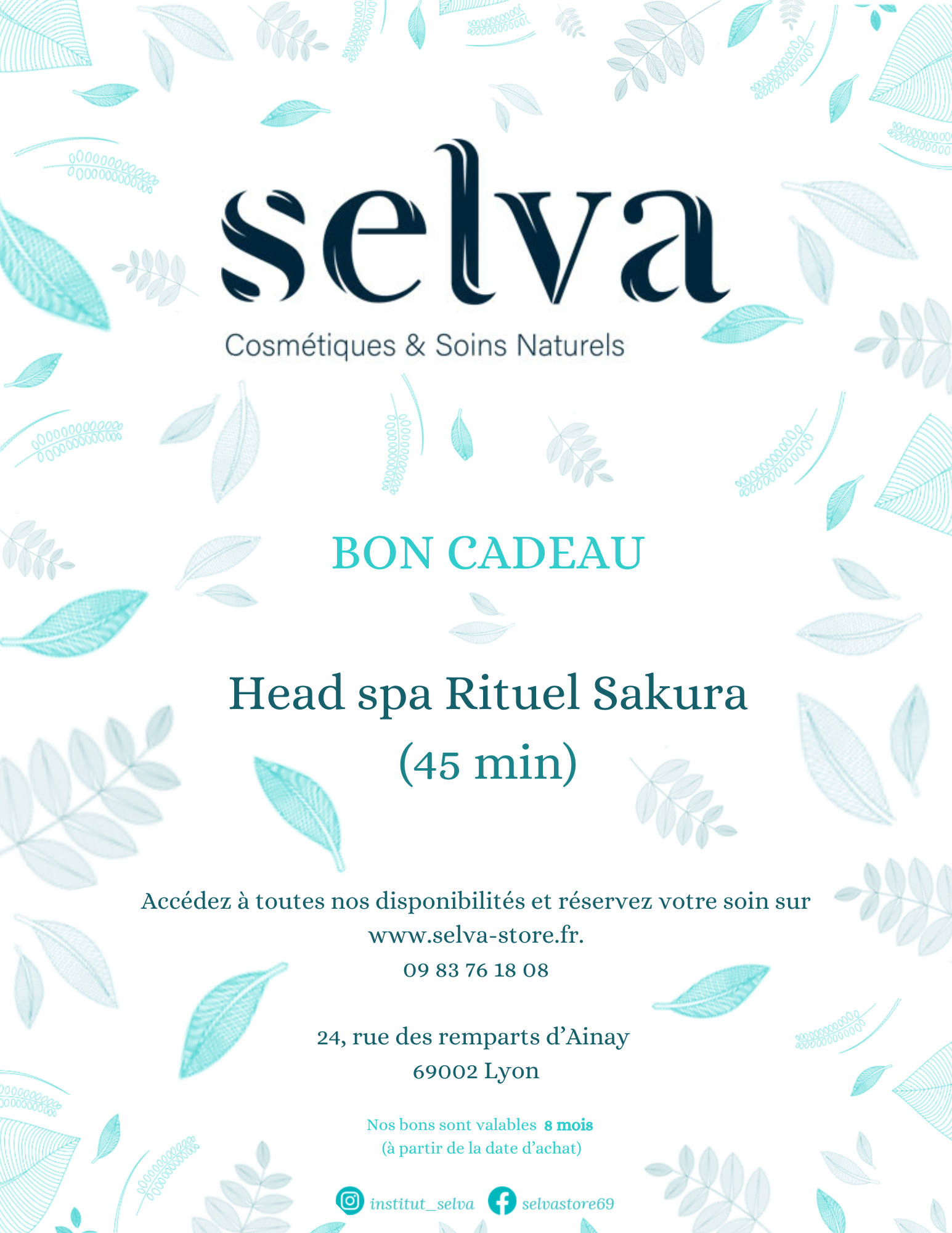 Bon cadeau head spa japonais 45min